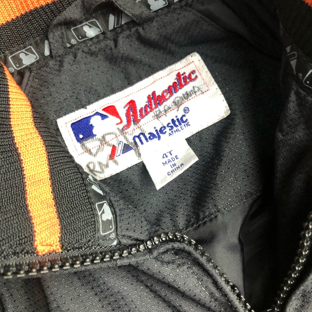 4T Giants Majestic Kids Baseball Windbreak Jacket - Picture 2 of 3